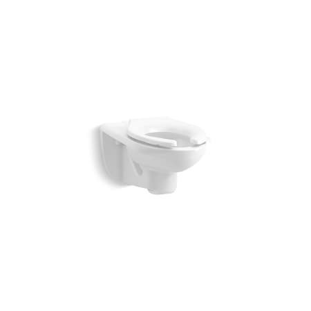 Kohler Kingston Wall-Mount Top-Spud Toilet Bowl, 1.28 Or 1.6 Gpf In White 84434-0